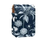 Custodia per organizer per rossetto da viaggio,borsa per trucco portatile con specchio,Libellula Della Pianta Del Fiore Della Farfalla