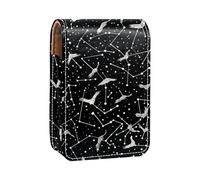 Custodia per organizer per rossetto da viaggio,borsa per trucco portatile con specchio,Mappa del cielo della costellazione