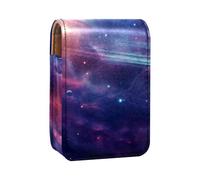 Custodia per organizer per rossetto da viaggio,borsa per trucco portatile con specchio,Modello di pianeti colorati Galaxy Art