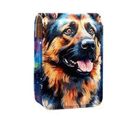Custodia per organizer per rossetto da viaggio,borsa per trucco portatile con specchio,Modello stellato animale cane da pastore