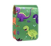 Custodia per organizer per rossetto da viaggio,borsa per trucco portatile con specchio,mostro dei cartoni animati di dinosauro