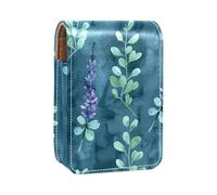 Custodia per organizer per rossetto da viaggio,borsa per trucco portatile con specchio,petali di lavanda quadrifoglio