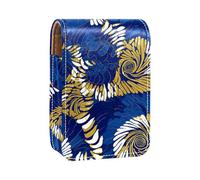 Custodia per organizer per rossetto da viaggio,borsa per trucco portatile con specchio,scale di turbolenza sfondo blu