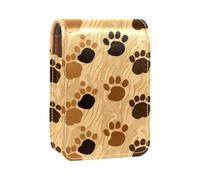 Custodia per organizer per rossetto da viaggio,borsa per trucco portatile con specchio,simpatico modello di zampa di cane animale