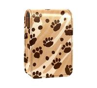 Custodia per organizer per rossetto da viaggio,borsa per trucco portatile con specchio,simpatico modello di zampa di cane animale