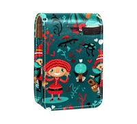Custodia per organizer per rossetto da viaggio,borsa per trucco portatile con specchio,tema dell'oceano dei pirati dei cartoni animati
