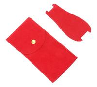 Custodia per Orologio da Polso Portatile in Flanella Rossa Chiusura | Cuscinetto Interno Integrato, per Viaggio e Custodia, Adatta a Orologio e Smartwatch, Formato Singolo