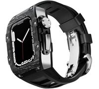 Custodia per orologio in fibra di carbonio Fluorobber banda , per accessori di sostituzione della serie 8/7/6/5/4/SE 45mm 44 mm , Case di orologi in stile RM MOD SPINT CRAP MOD SPINT