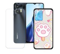 Custodia per Oukitel C36, Silicone Case Sottile Cover TPU Caso Morbido Copertura + Pellicola Protettiva in Vetro Temperato per Oukitel C36 (6,56") - KE142