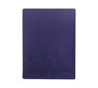 Custodia per passaporti essenziali da viaggio con disegno di mappa ricamata e custodia protettiva in pelle PU per passaporto da viaggio, Blu, Taglia unica
