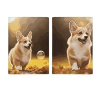 Custodia per passaporto a forma di cane Corgi, con scomparto per passaporti, da viaggio, per donne e uomini