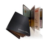 Custodia per passaporto brevettata | RFID NFC e blocco del campo magnetico | Custodia protettiva e organizer per passaporto, carta d'identità, carta di credito, carta di debito