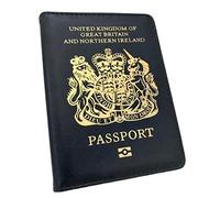 Custodia per passaporto britannico con blocco RFID, custodia protettiva in pelle PU per Brexit