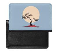 Custodia per passaporto con albero dei bonsai del sole nascente giapponese, custodia per passaporto con slot per carte di credito, custodia per passaporto da viaggio, Stile:, Taglia unica