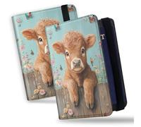 Custodia per passaporto con blocco RFID, in pelle PU, accessori da viaggio con slot trasparente per carte CDC, custodia sottile per passaporto per donne e uomini, Carino vitello farfalla floreale