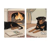 Custodia per passaporto con cani Rottweiler, per donne e uomini, alla moda, portatile, per carte d'identità, organizer per documenti da viaggio, per regali indispensabili