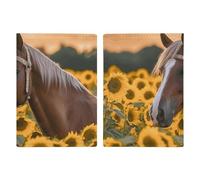 Custodia per passaporto con cavallo girasole giallo, custodia protettiva per carta d'identità, porta passaporti, porta passaporti, portafoglio da viaggio, per donne e uomini