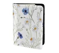 Custodia per passaporto con fiore disegnato a mano con blocco accessori da viaggio custodia in pelle per carte di credito