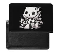 Custodia per passaporto con gatto fantasma carino con slot per carte di credito custodia per passaporto da viaggio, Stile:, Taglia unica