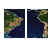 Custodia per passaporto con immagine satellitare del Sud America, in poliuretano, per donne e uomini, custodie per carte di credito essenziali, portafoglio da viaggio per carta d'identità, credito