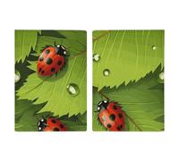 Custodia per passaporto, con motivo foglie e coccinelle, custodia protettiva per passaporto, con slot per passaporti, portafoglio da viaggio, per donne e uomini