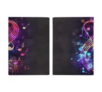 Custodia per passaporto con nota musicale colorata Galaxy Ultra Slim PU Leather Travel Document Organizer Compact Premium International US passaporto Protector Cover per donne uomini