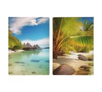 Custodia per passaporto con paesaggio tropicale, custodia per carta d'identità, porta passaporto, con slot per passaporti, portafoglio da viaggio, per donne e uomini