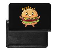 Custodia per passaporto con patatine fritte e hamburger, custodia per passaporto con slot per carte di credito, custodia per passaporto da viaggio, Stile:, Taglia unica