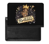 Custodia per passaporto con scritta "It's My Birthday", con tasca per carte di credito, da viaggio, Stile:, Taglia unica