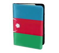 Custodia per passaporto con stampa bandiera dell'Azerbaigian, sottile e leggera, accessorio universale alla moda per adulti