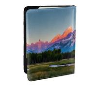 Custodia per passaporto con stampa del Parco Nazionale del Grand Teton, per carte e documenti, Nero , Taglia unica