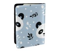 Custodia per passaporto con stampa di panda gigante con orecchie giganti, in pelle PU, per uomini e donne, 16,5 cm, Nero , Taglia unica