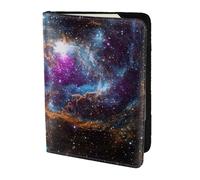Custodia per passaporto con stampa di universo galassia, portafoglio da viaggio sottile e leggero, accessorio universale alla moda per adulti