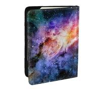 Custodia per passaporto con stampa galassia nell'universo, per viaggi, organizer per carte di credito, passaporto, libro, Nero , Taglia unica