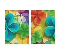 Custodia per passaporto con trifoglio arcobaleno e cerchio, custodia protettiva per passaporto, con slot per passaporti, portafoglio da viaggio, per donne e uomini