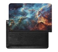 Custodia per passaporto, custodia per passaporto con tasche, stile unico, stile minimalista, con stampa spaziale
