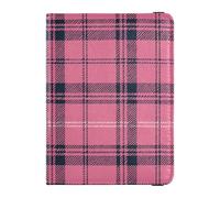 Custodia per passaporto da viaggio a quadri per passaporto, per donne e uomini, con slot per carte, rosa corallo