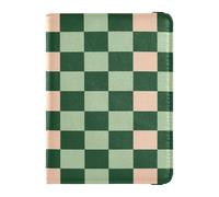 Custodia per passaporto da viaggio a quadri per passaporto, per donne e uomini, con slot per carte, verde scuro