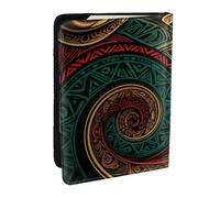 Custodia per passaporto da viaggio, con immagini HD color foglia di tè scuro, custodia per passaporto RFID, in pelle PU, custodia per passaporto carino per donne e uomini