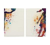 Custodia per passaporto da viaggio, con scomparti per carte di credito e carta d'imbarco, con motivo ragazza di basket, organizer per documenti d'identità (20 x 13 cm)