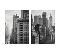 Custodia per passaporto da viaggio New York, con scomparti per carte di credito e carta d'imbarco, organizer per documenti d'identità e documenti di famiglia (20 x 13 cm)