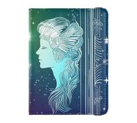 Custodia per passaporto e carta di vaccino in pelle con ritratti astrologici con glitter colorati, custodia per passaporto, custodia impermeabile, Ritratti astrologici di tarocchi colorati glitter, 1