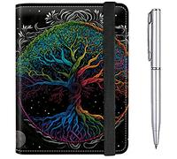 Custodia per passaporto e porta carte vaccino CDC Combo Plus una penna, Albero Colore Arte, Moderno