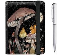 Custodia per passaporto e porta carte vaccino CDC Combo Plus una penna, Fungo Luna Scoiattolo, Moderno