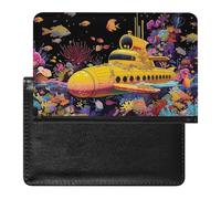 Custodia per passaporto giallo sottomarino con slot per carte di credito custodia per passaporto da viaggio, Stile:, Taglia unica