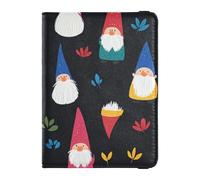 Custodia per passaporto in pelle colorata con nani natalizi, porta carte di credito, custodia per passaporto, custodia a portafoglio ultra sottile, Natale con nani colorati, 1 size