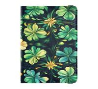 Custodia per passaporto in pelle combinata impermeabile per passaporto per vacanze in famiglia badge ID vaccino porta carte portafoglio essenziale da viaggio trifogli Lucky St, Shamrocks Lucky St, 1
