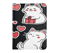 Custodia per passaporto in pelle combinata impermeabile portafoglio combinato per donne uomini famiglia carino passaporto libro viaggio essenziale San Valentino Ragdoll gatti nero, Gatti Ragdoll San