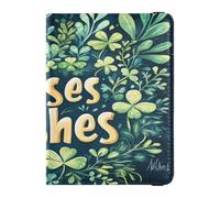 Custodia per passaporto in pelle combinata impermeabile portafoglio passaporto per donne uomini carino passaporto libro viaggio San Patrizio baci desideri, Auguri di baci di San Patrizio, 1 size,