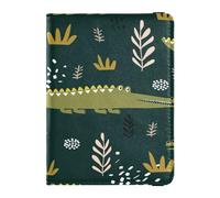 Custodia per passaporto in pelle Combo Portafoglio leggero Combo per donne e uomini Organizer per documenti Accessori da viaggio coccodrilli, Multi, 1 size, Casual